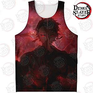 Demon Slayer Shop -  Tanjiro Kamado 3D Tank Top Kimetsu no Yaiba Merch