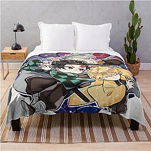 Demon Slayer Blanket - Trio Friends United Throw Blanket