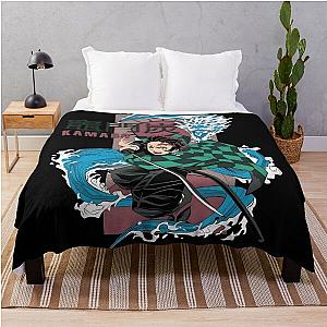 Demon Slayer Blanket - Water Dragon Slayer Art Throw Blanket