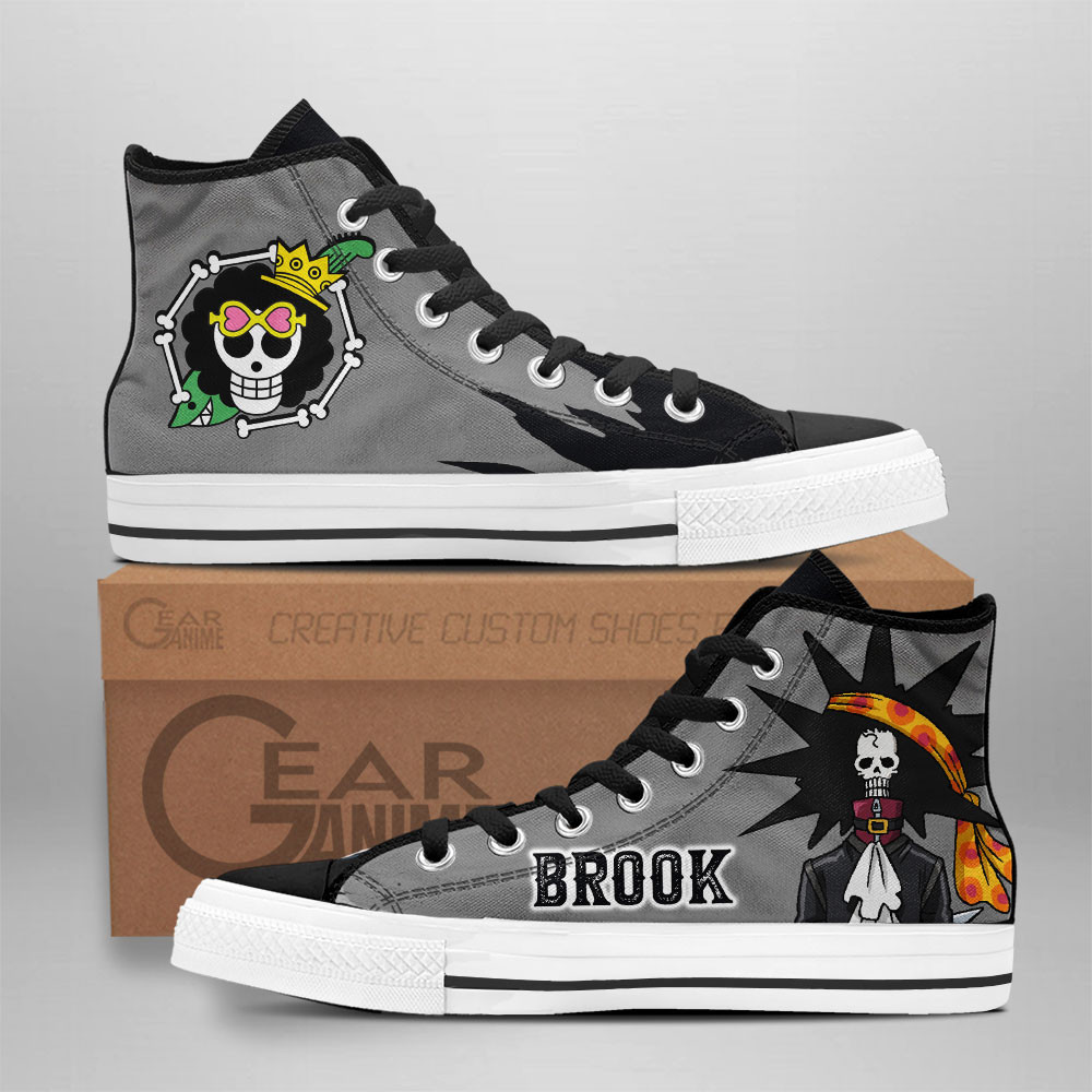 The 5 Best One-Piece Converse Shoes You Should Invest In This Year 2 - Anime Converse One Piece Converse - Brook High Top Shoes | Anime Converse AG0512