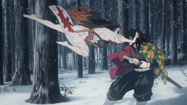 nezuko protects tanjiro