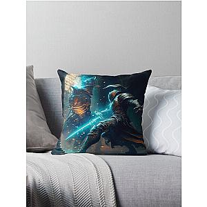 Demon's souls poster Throw Pillow