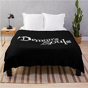 Demon's Souls 2020 Distressed Logo Throw Blanket