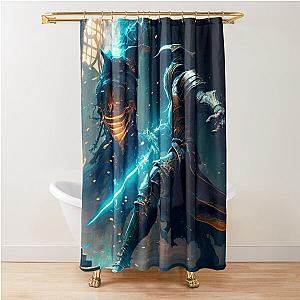 Demon's souls poster Shower Curtain