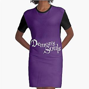 Demon's Souls 2020 Distressed 	   	 Graphic T-Shirt Dress