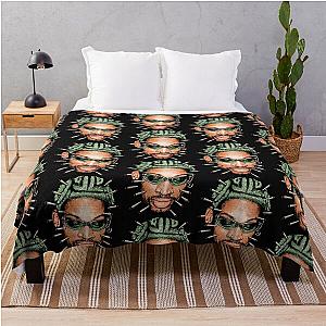 Dennis Rodman 90s Chicago Bulls Vintage Pippen Tee Throw Blanket