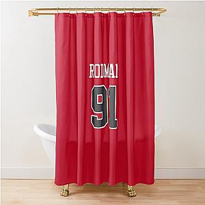 Dennis Rodman 91 Bulls Shower Curtain