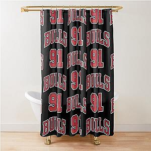 Dennis Rodman Fan Art 90s Chicago Bulls Vintage Pippen Shower Curtain