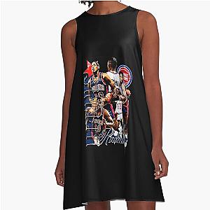 Dennis Rodman Detroit A-Line Dress Collage