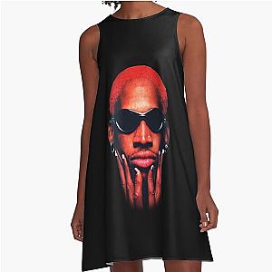 Dennis Rodman 90s Chicago Bulls Vintage Pippen A-Line Dress