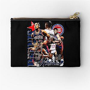 Dennis Rodman Detroit Retro Collage Zip Pouch