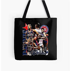 Dennis Rodman Detroit Retro Collage Tote Bag