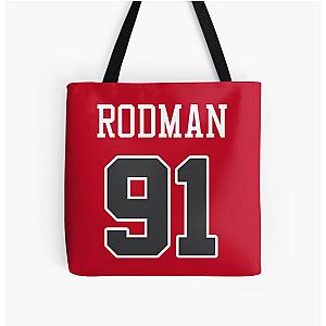 Dennis Rodman Bulls All Over Print Tote Bag