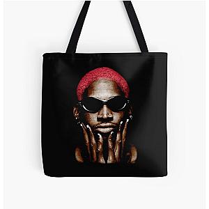 Dennis Rodman NBA Vintage Chicago Bulls 90s Pippen 91 All Over Print Tote Bag