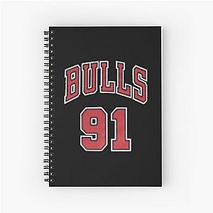 Dennis Rodman Fan Art 90s Chicago Bulls Vintage Pippen Spiral Notebook
