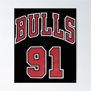 Dennis Rodman Fan Art, 90s Chicago Bulls Vintage Pipe Vintage Poster