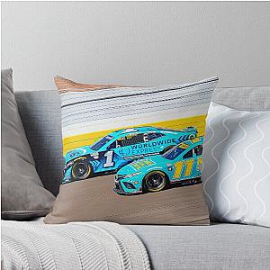 Denny Hamlin fighting Ross Chastain 2023 Throw Pillow