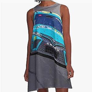 Denny Hamlin fighting on track A-Line Dress