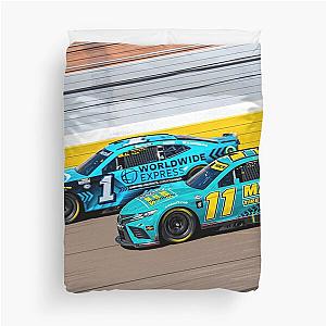 Denny Hamlin Fighting Ross Chastain 2023 Duvet Cover