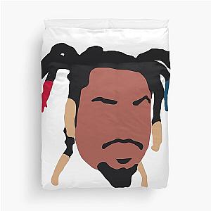 denzel curry minimal face Duvet Cover