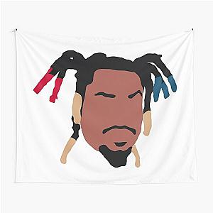 denzel curry minimal face Tapestry