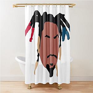 denzel curry minimal face Shower Curtain