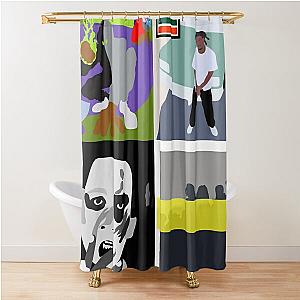 denzel curry minimal album covers Shower Curtain