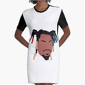 denzel curry minimal face Graphic T-Shirt Dress