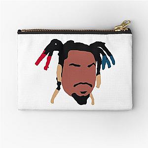 denzel curry minimal face Zipper Pouch