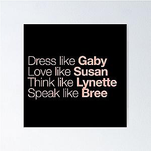Desperate Housewives Peach Black Mint Poster