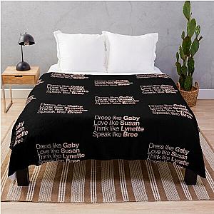 Desperate Housewives Peach Black Mint Throw Blanket