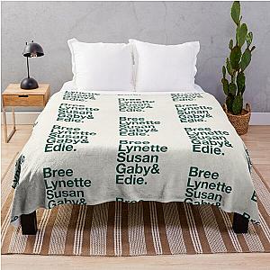 Desperate Housewives in a Green Throw Blanket