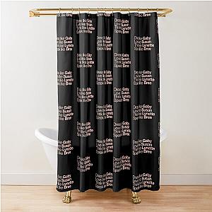 Desperate Housewives Peach Black Mint Shower Curtain