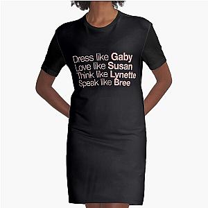 Desperate Housewives Peach Mint Graphic T-Shirt Dress
