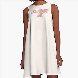 Fashionably Late inspired by Desperate Housewives in A-Line Dress in peach and rose.