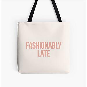 Fashionably Late inspired by Desperate Housewives in peach and rose All Over Print Tote Bag