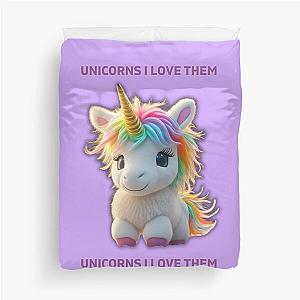 Unicorns I Love Them - Despicable Me Agnes Duvet Cover