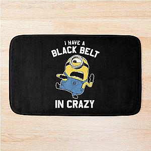 Despicable Me Minions Black Belt In Crazy Graphic  Bath Mat