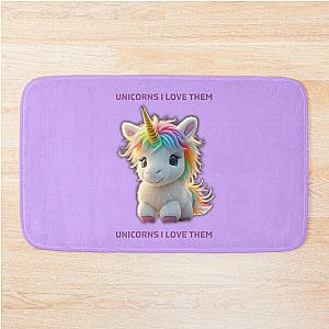 Unicorns I Love Them - Despicable Me Agnes Bath Mat