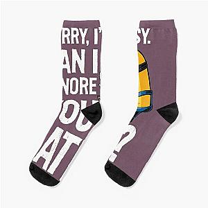 Despicable Me Minions Can I Ignore You Later Graphic  	 Socks