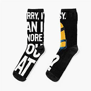 Despicable Me Minions Can I Ignore You Later Graphic    	 Socks