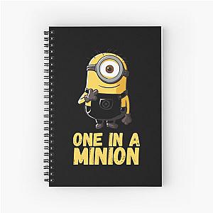 Despicable Me Minions One In A Minion Yellow Text Portrait Spiral Notebook