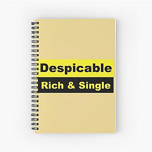 Despicable Rich & Single- Perfect Despicable Me gift - Him - Her Spiral Notebook