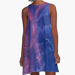 Europa Ice Red Glow Texture - Destiny 2 Beyond Light A-Line Dress