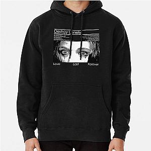 Vintage Destroy Lonely Love Last Forever Graphic Music Art BLK  Pullover Hoodie RB1910