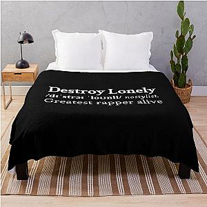 Greatest Rapper Alive by Destroy Lonely Throw Blanket RB1910