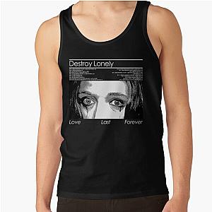 Vintage Destroy Lonely Love Last Forever Graphic Music Art BLK  Tank Top RB1910