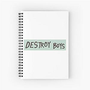 Destroy Boys Merch Destroy Boys Logo Spiral Notebook