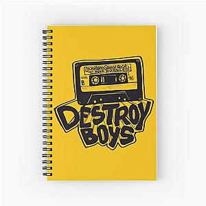 Destroy Boys Logo transparent Spiral Notebook