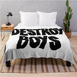 Destroy Boys Merch Destroy Boys Logo Throw Blanket